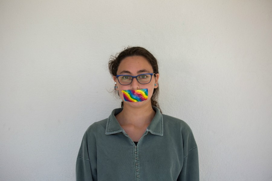 An anonymous student participates in the Day of Silence. Photo by Elvis Li.