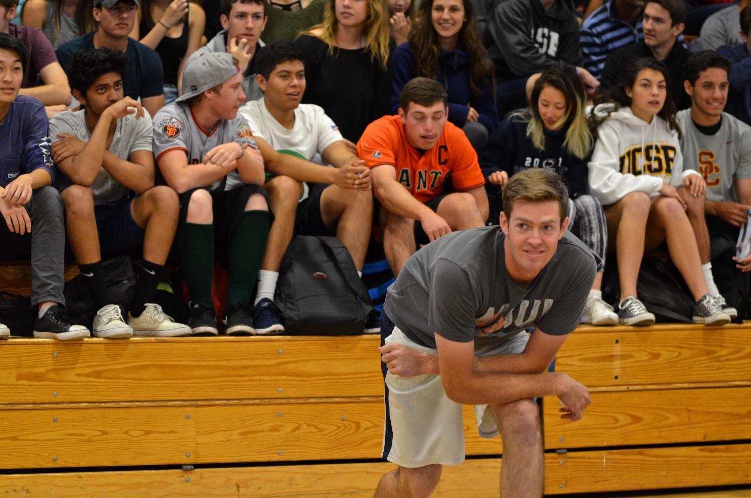 LA Seagles’ junior Simon Heck waits for the opening whistle against the Goodwill Hunters in quarterfinals.