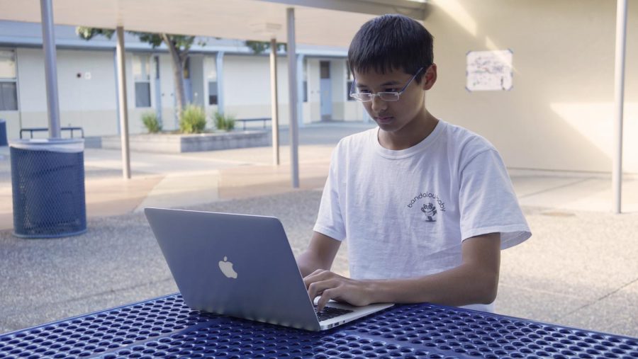 Sophomore Alex Siesel works on the finances for his mom’s startup company, Bandalou Baby. Since its launch, Alex has taken on the role of Director of Operations.