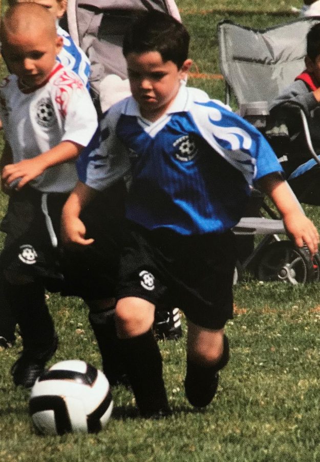 Junior James Wangsness has
spent the last 12 years honing his
soccer skills. His scowl, however,
has been intimidating opponents
since the age of four.