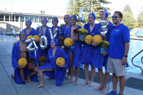 Photo Essay: Varsity boys water polo celebrates spectacular win on senior night