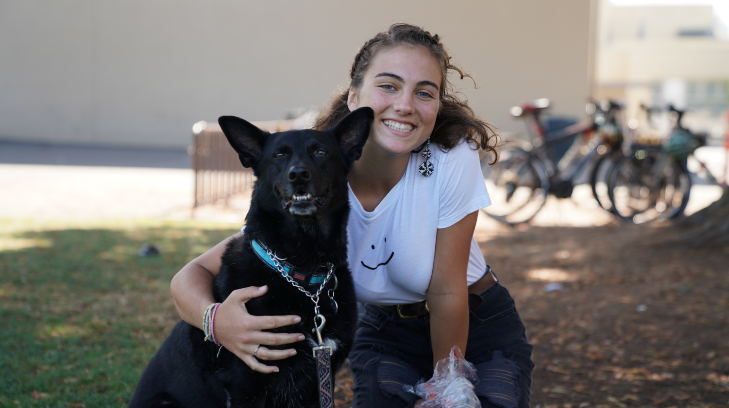 Sophomore Serena Gaylord & German Shepherd Border Collie mix Jenny