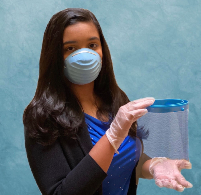 In seventh grade, sophomore Sophia Shams started her STEM non-profit organization The Robonauts. In the midst of the pandemic, Sophia began a subproject under The Robonauts to 3D print face shield parts and supply them to hospitals in need all over the country.