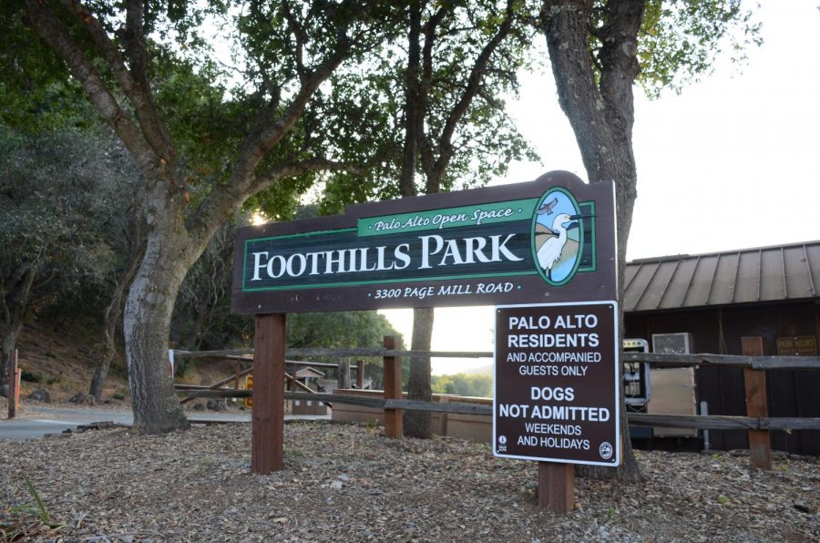 A sign at the entrance to the park clearly indicates the park’s restrictions. “Palo Alto residents and accompanied guests only,” it reads.