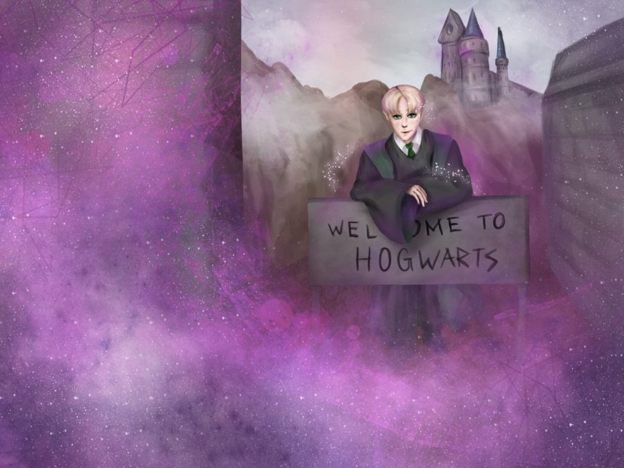 Draco+Malfoy+leans+over+a+sign+welcoming+you+to+Hogwarts+as+you+shift+realities.+Recently%2C+people+all+over+the+internet+have+been+claiming+to+shift+realities%2C+sharing+their+stories+with+the+world.+