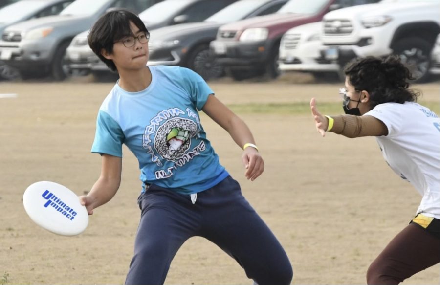 Rachel Chang throwing a forehand while being defended by a UCLA Midas Ultimate player during a game. Rachel recently spent part of her summer in Wroclaw, Poland with the women’s ultimate frisbee Team USA competing in the World Junior Ultimate Championships.