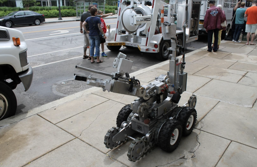 A bomb disposal robot used by the Cleveland Police. The San Francisco Police Department wants the ability to deploy lethal force using robots like these — a sign of our increasingly cutting-edge, power-hungry policing system.