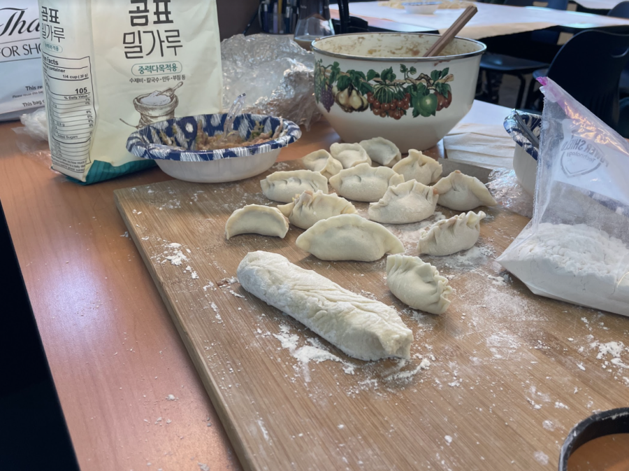 Dumpling making in the mandarin classes