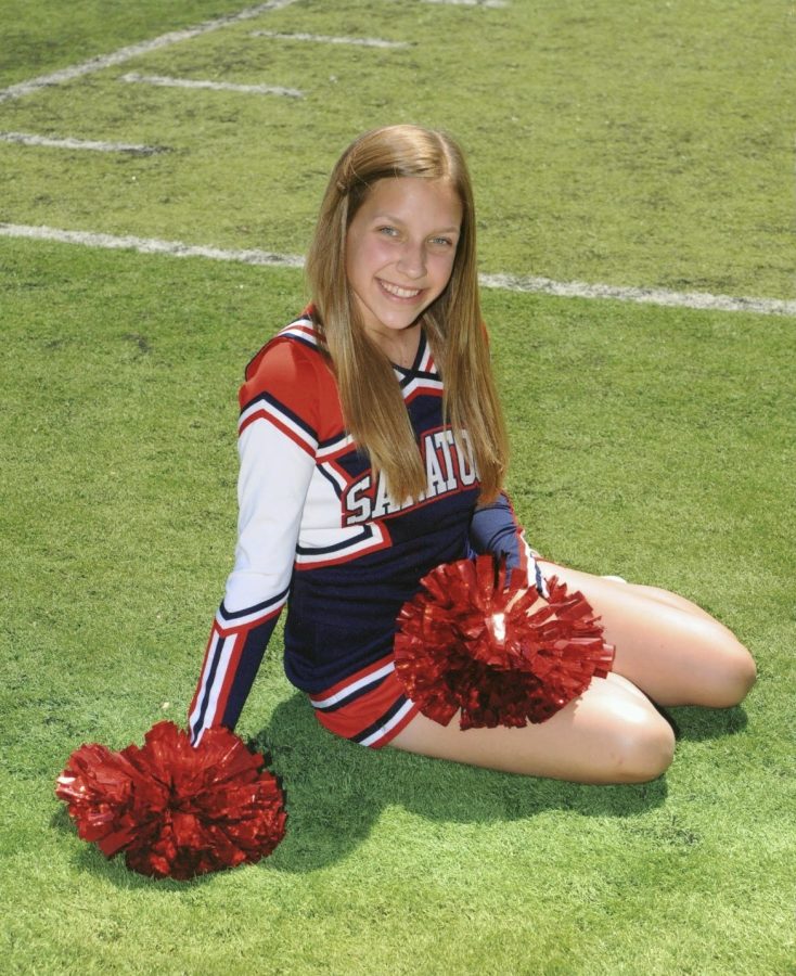 Bellamy when she was a cheerleader at Saratoga High School. 