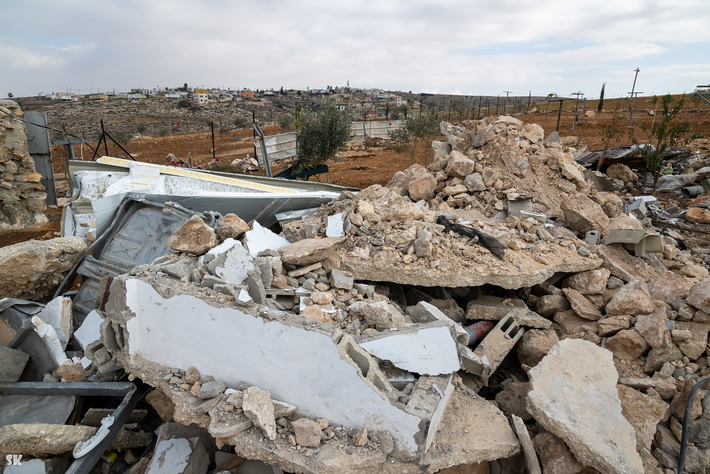 A house in Gaza City hit by an Israeli missile in January 2023.