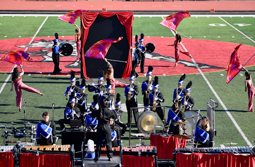 LAHS Marching Band and Colorguard at the WBA Regional Championships at James Logan High School.
