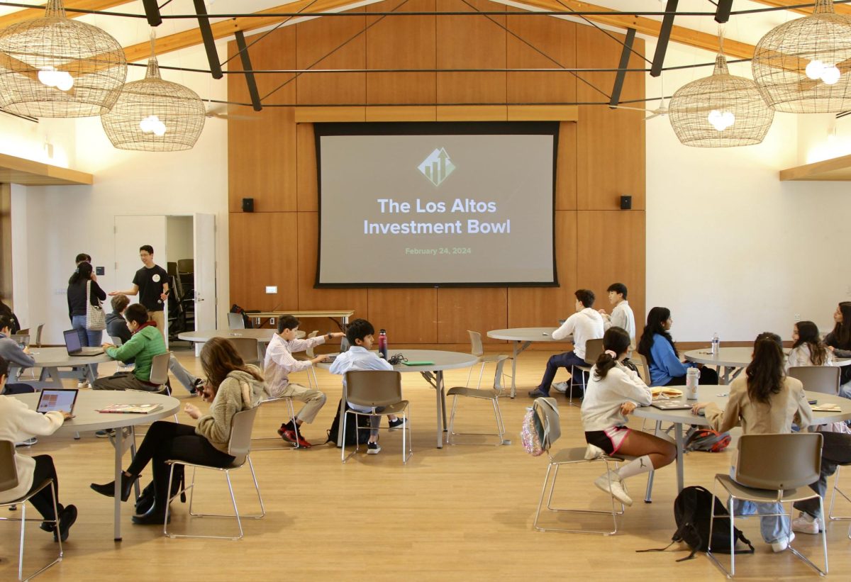 Organized by students at LAHS, the Los Altos Investment Bowl was held on February 24 at the Los Altos Community Center.