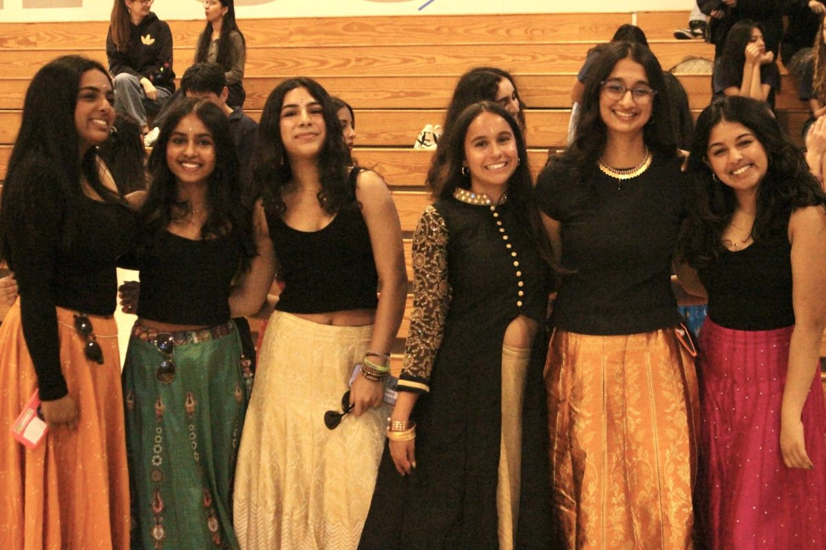 From left to right, Sahana Wagle, Ayana Modi, Ziana Merchant, Shakti-Ann Kanyal, Aarushi Shukla and Arathi Naga pose for a photo at the Diversity Rally on Monday April 1, 2024.