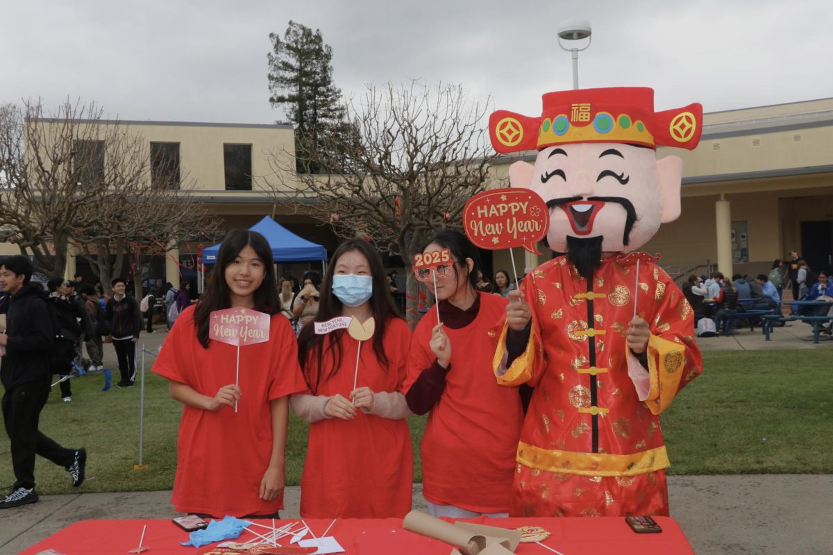 Mandarin students celebrate the Lunar New Year with custom signs.