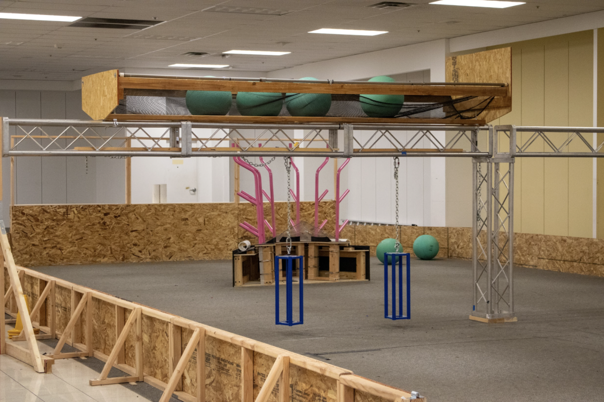 A variety of game pieces are set up in the Kohl’s FRC practice field. Besides offering a full-size FRC practice field, the Kohl’s space also serves as a venue for other FIRST events. 