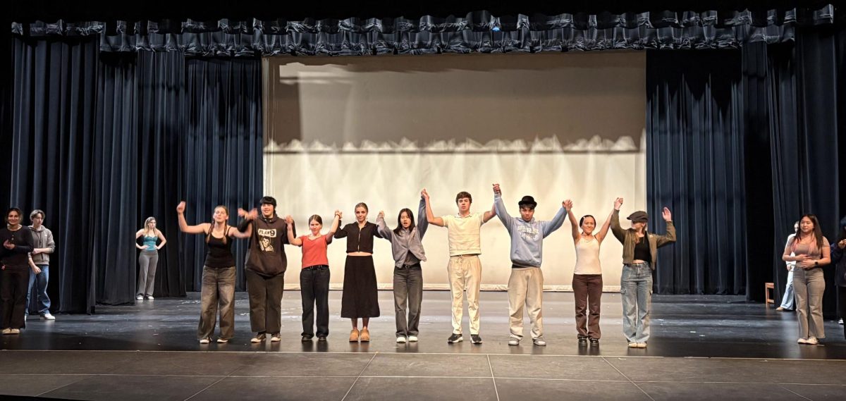  Broken Box members run through rehearsal for their final show of the year, “Our Town.” The show will take place at the Eagle Theater from Thursday to Saturday at 7 p.m.